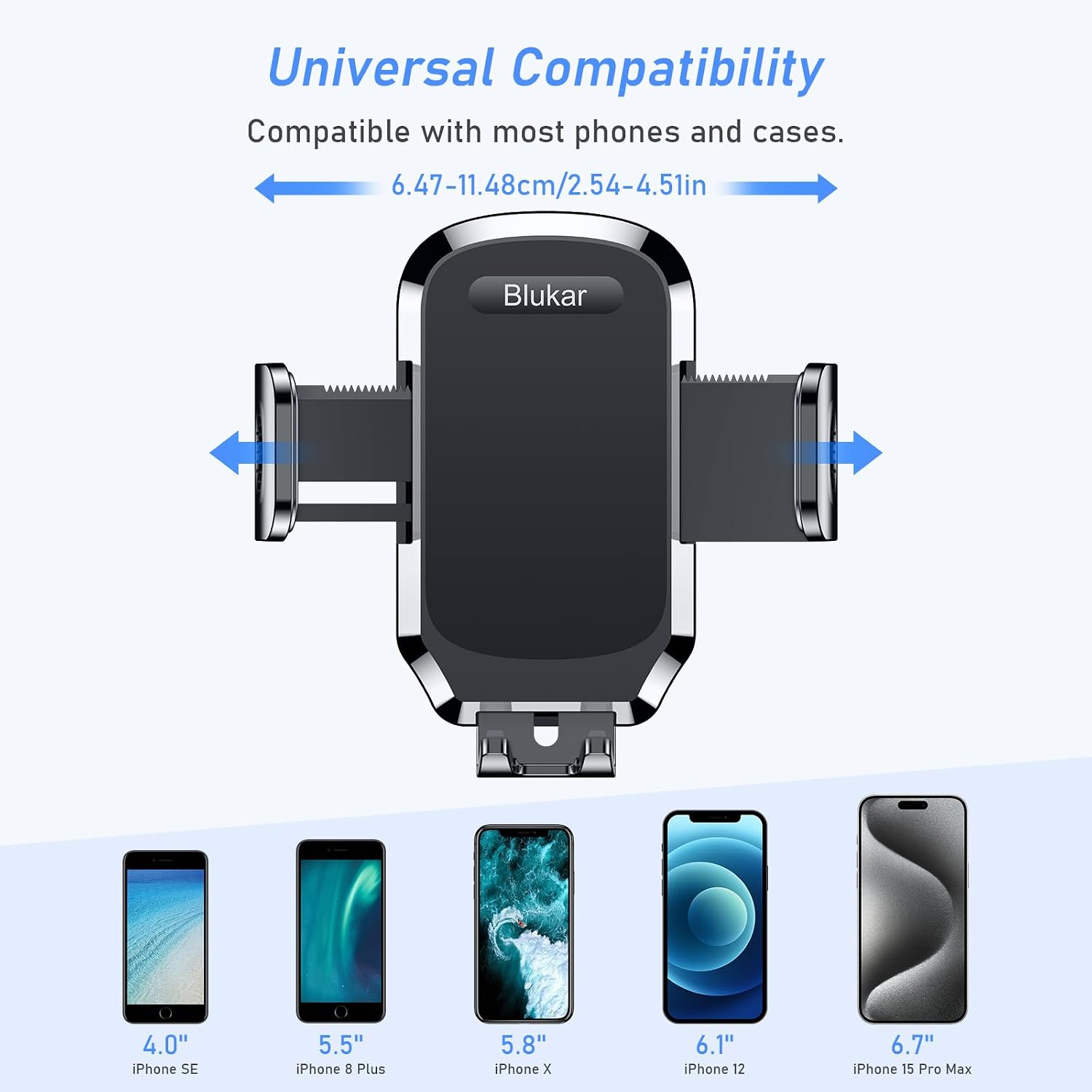 Adjustable Car Phone Mount Cradle 360° Rotation - Image 2